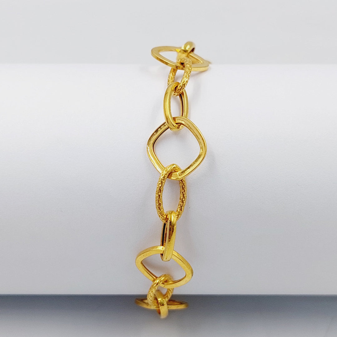Paperclip Bracelet  Made Of 21K Yellow Gold by Saeed Jewelry-29430