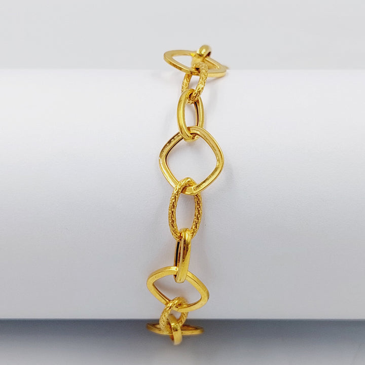 Paperclip Bracelet  Made Of 21K Yellow Gold by Saeed Jewelry-29430