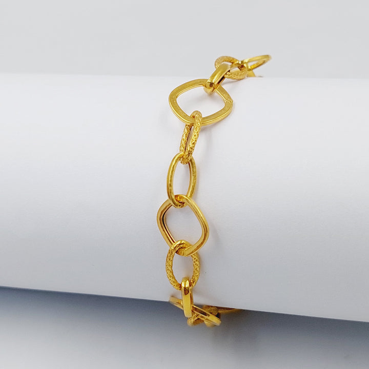 Paperclip Bracelet  Made Of 21K Yellow Gold by Saeed Jewelry-29430