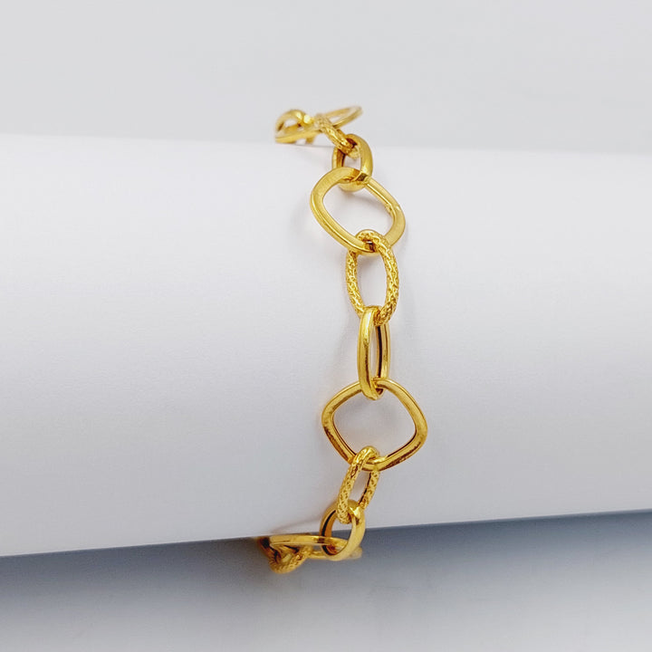 Paperclip Bracelet  Made Of 21K Yellow Gold by Saeed Jewelry-29430