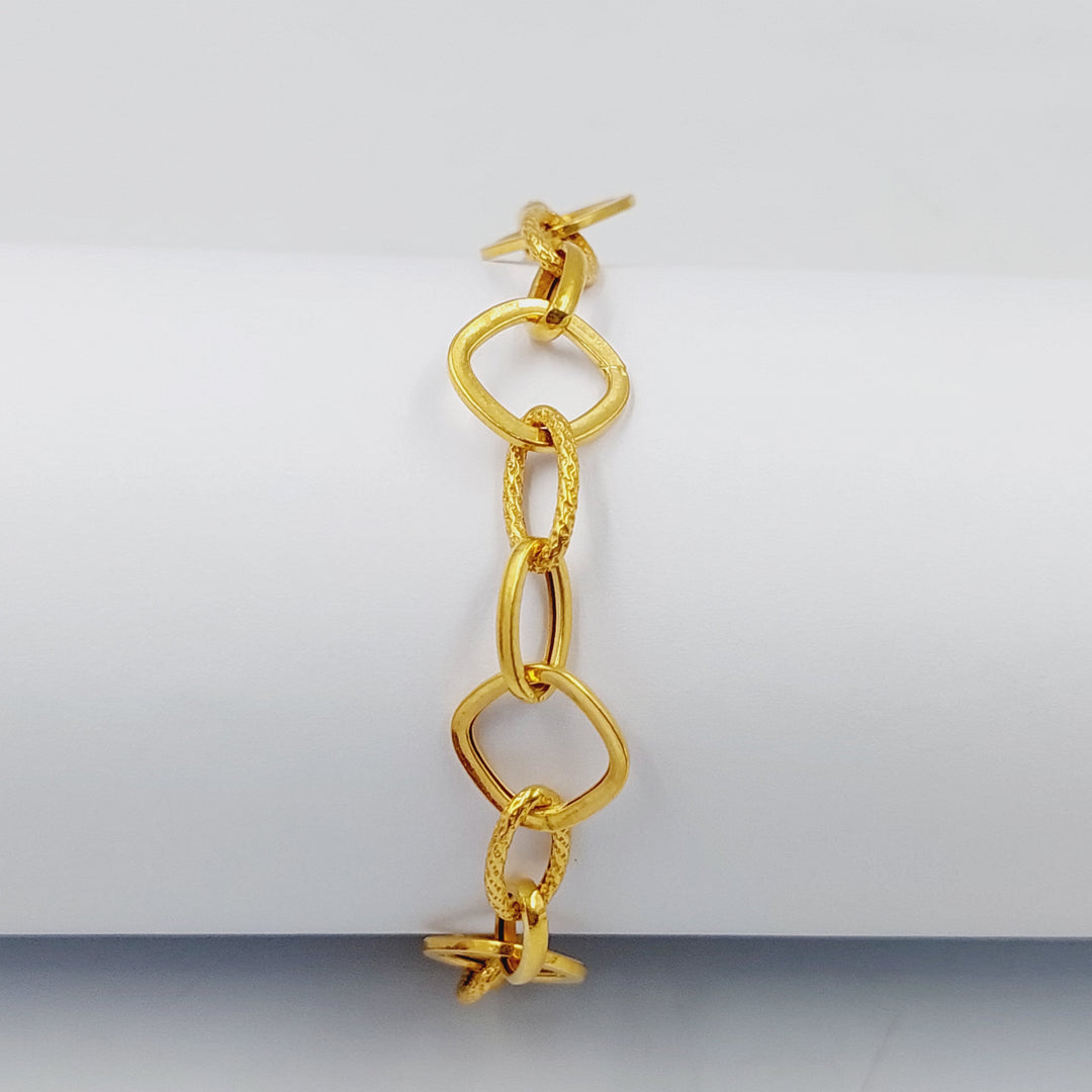 Paperclip Bracelet  Made Of 21K Yellow Gold by Saeed Jewelry-29430