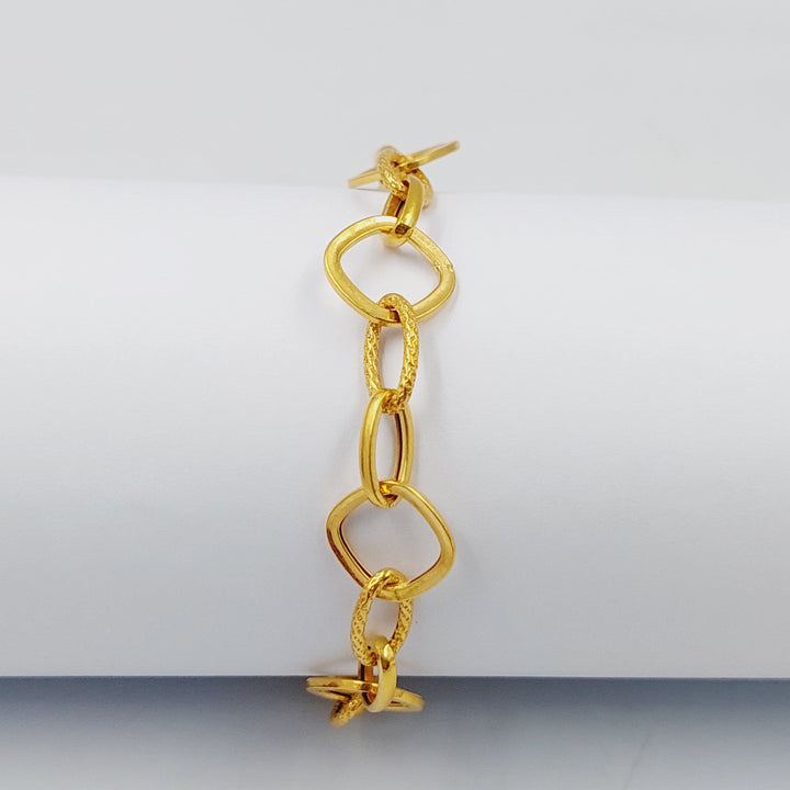 Paperclip Bracelet  Made Of 21K Yellow Gold by Saeed Jewelry-29430