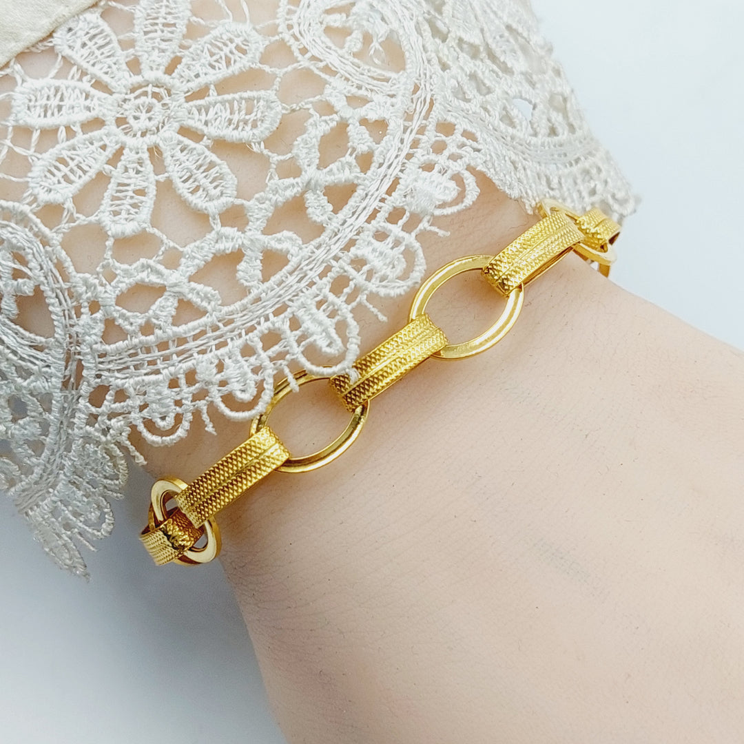 Paperclip Bracelet  Made Of 21K Yellow Gold by Saeed Jewelry-29670