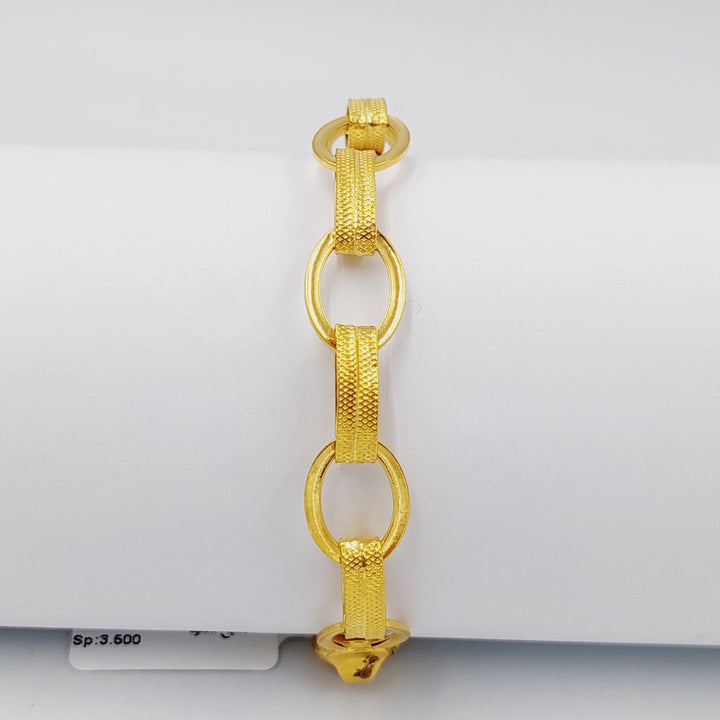 Paperclip Bracelet  Made Of 21K Yellow Gold by Saeed Jewelry-29670