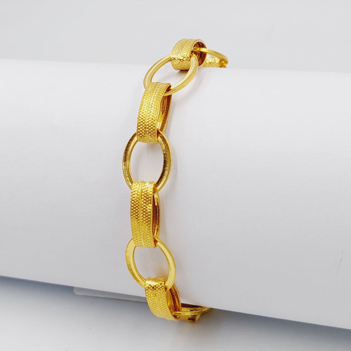 Paperclip Bracelet  Made Of 21K Yellow Gold by Saeed Jewelry-29670