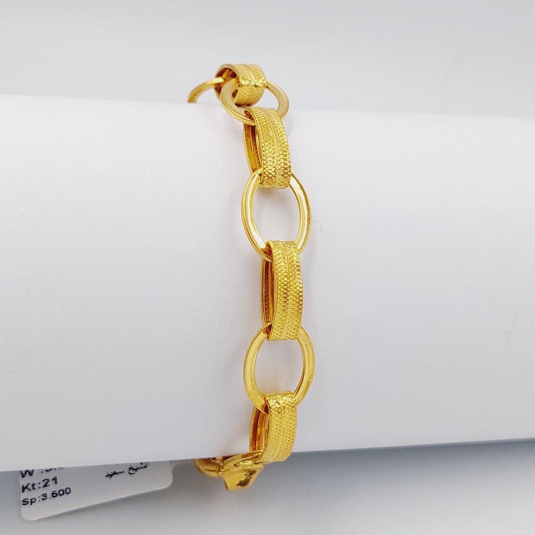 Paperclip Bracelet  Made Of 21K Yellow Gold by Saeed Jewelry-29670