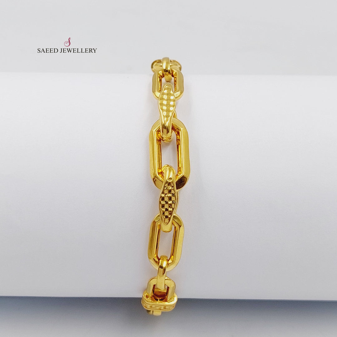 Paperclip Bracelet  Made Of 21K Yellow Gold by Saeed Jewelry-30300