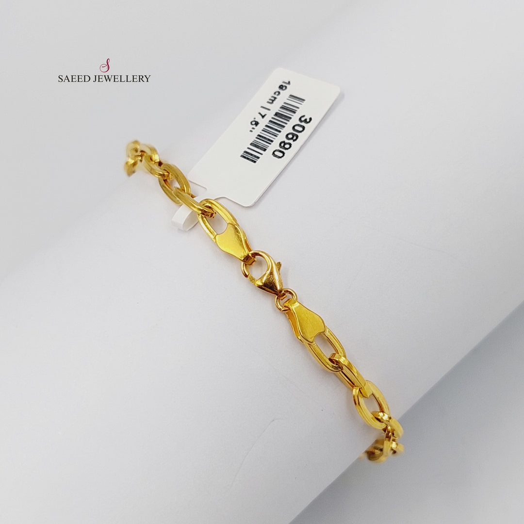 Paperclip Bracelet  Made Of 21K Yellow Gold by Saeed Jewelry-30690