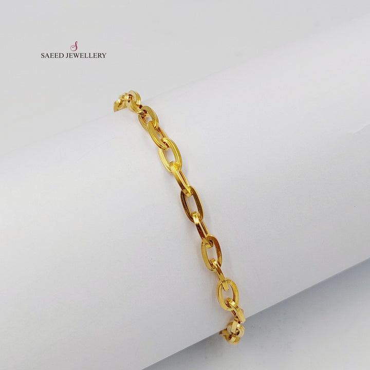 Paperclip Bracelet  Made Of 21K Yellow Gold by Saeed Jewelry-30690
