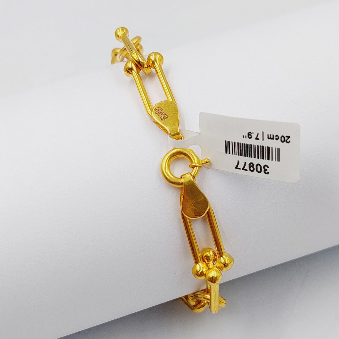 Paperclip Bracelet  Made of 21K Yellow Gold by Saeed Jewelry-30977