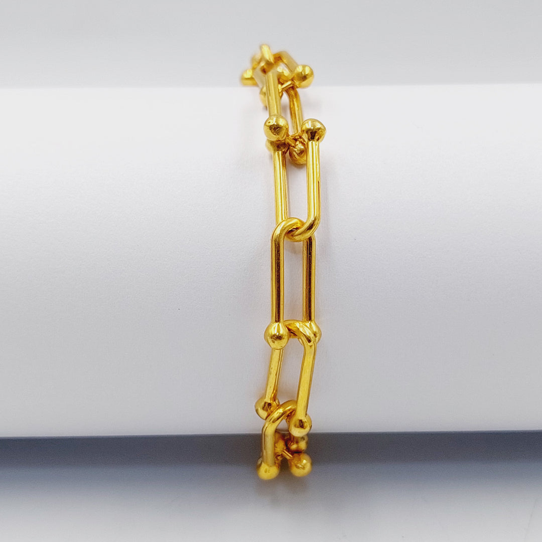 Paperclip Bracelet  Made of 21K Yellow Gold by Saeed Jewelry-30977