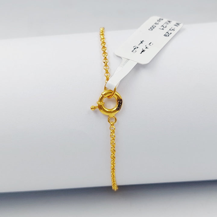 Paperclip Butterfly Bracelet  Made Of 21K Yellow Gold by Saeed Jewelry-28694