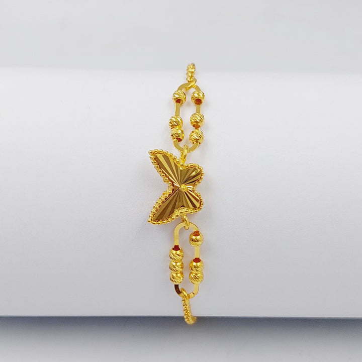 Paperclip Butterfly Bracelet  Made Of 21K Yellow Gold by Saeed Jewelry-28694