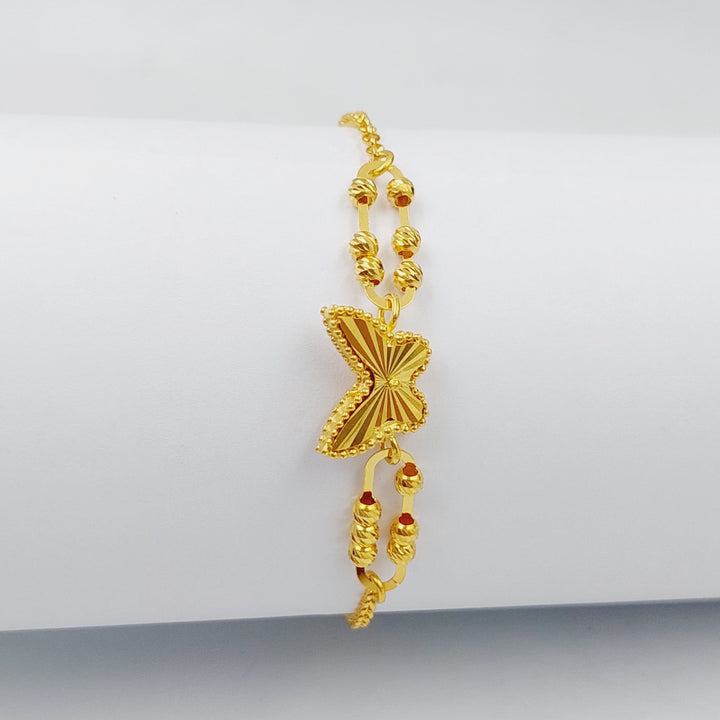 Paperclip Butterfly Bracelet  Made Of 21K Yellow Gold by Saeed Jewelry-28694