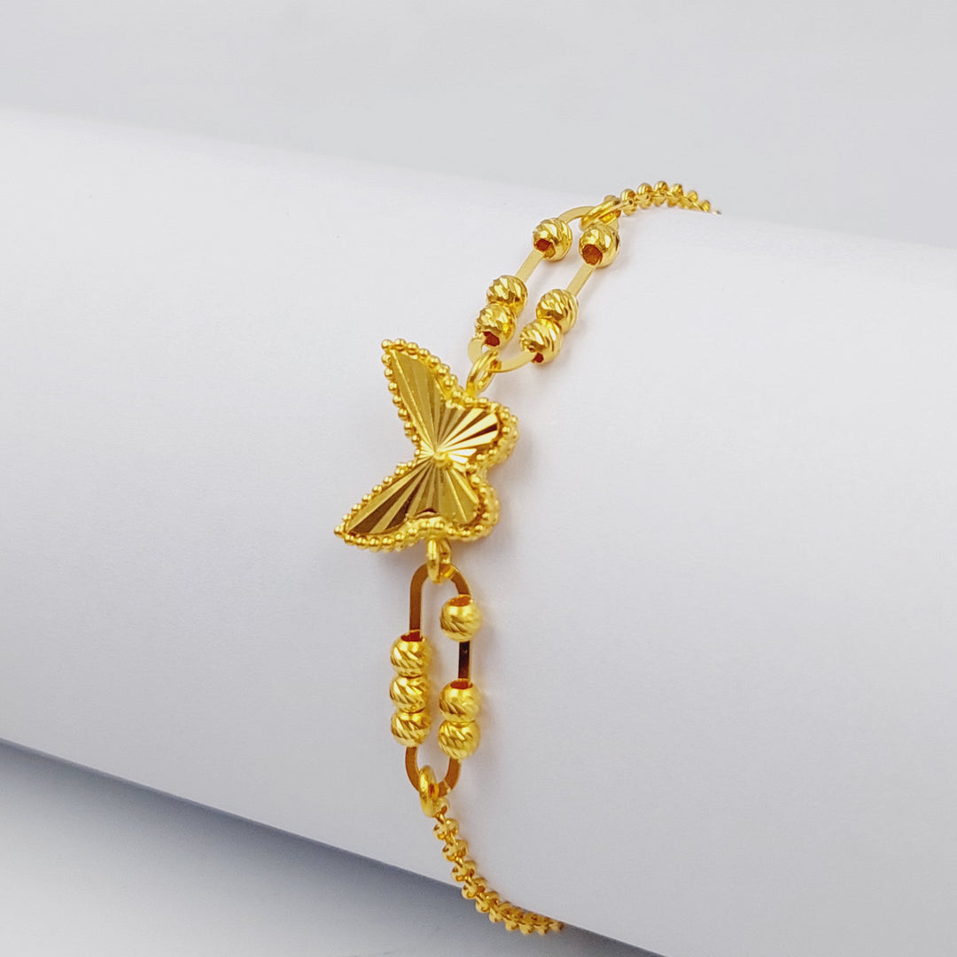 Paperclip Butterfly Bracelet  Made Of 21K Yellow Gold by Saeed Jewelry-28694