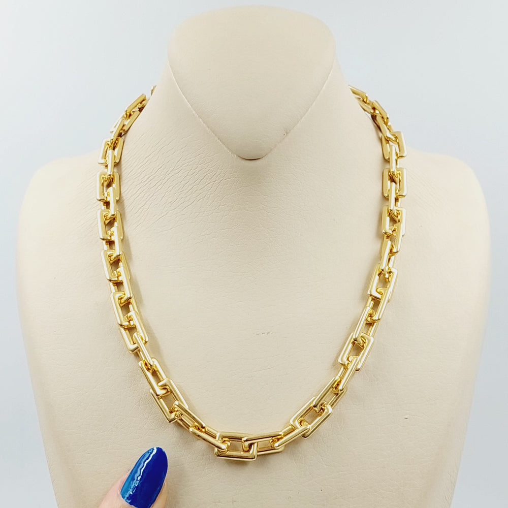 Paperclip Necklace 45cm Made Of 18K Yellow Gold by Saeed Jewelry-29678