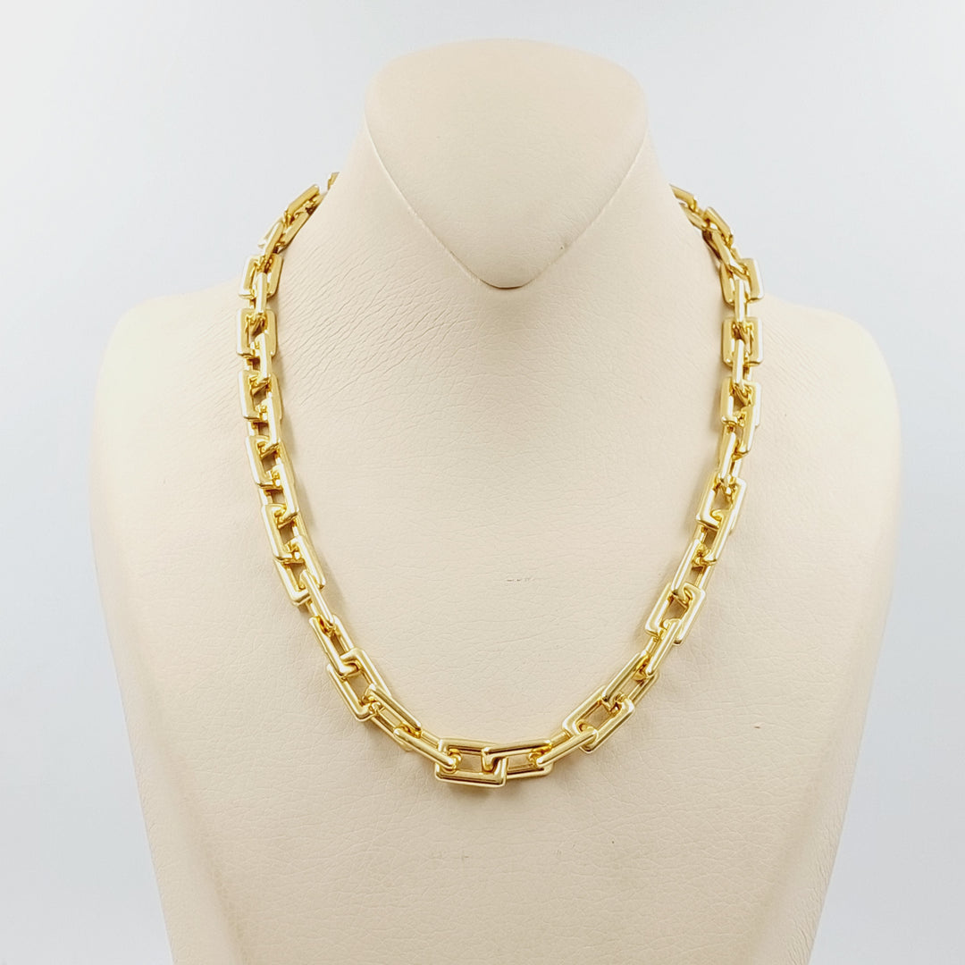 Paperclip Necklace 45cm Made Of 18K Yellow Gold by Saeed Jewelry-29678