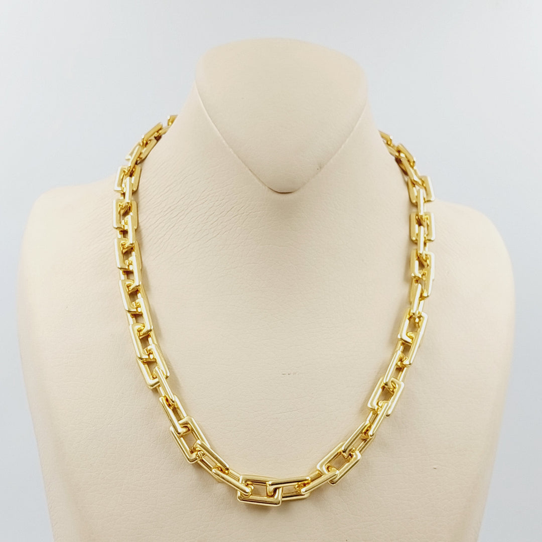 Paperclip Necklace 45cm Made Of 18K Yellow Gold by Saeed Jewelry-29678