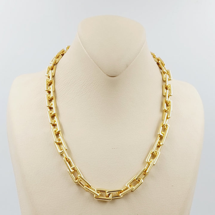 Paperclip Necklace 45cm Made Of 18K Yellow Gold by Saeed Jewelry-29678