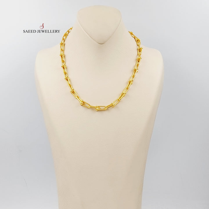 Paperclip Necklace  Made Of 21K Yellow Gold by Saeed Jewelry-28679