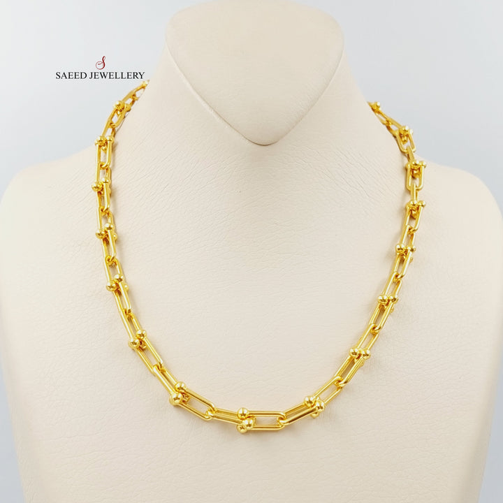 Paperclip Necklace  Made Of 21K Yellow Gold by Saeed Jewelry-28679