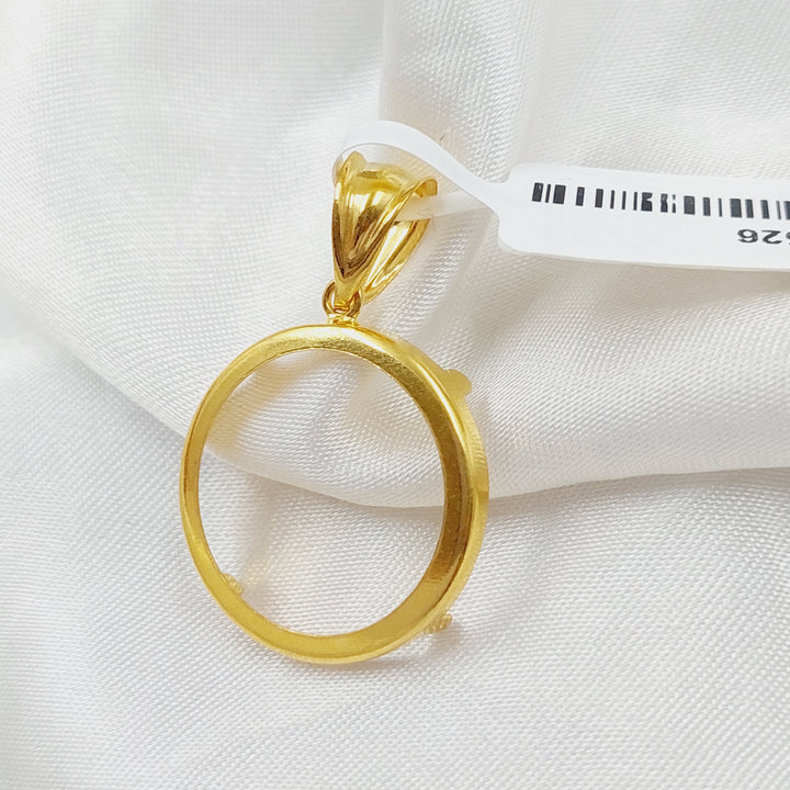 Plain Frame Pendant Made Of 21K Yellow Gold by Saeed Jewelry-28526