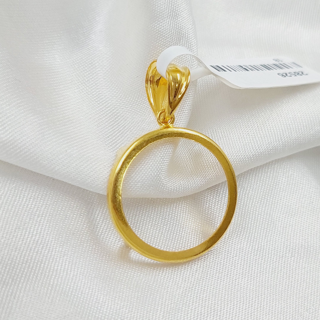Plain Frame Pendant Made Of 21K Yellow Gold by Saeed Jewelry-28526