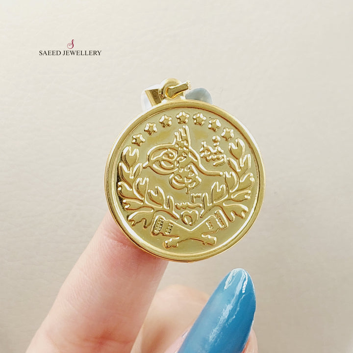 Print Rashadi Pendant  Made Of 21K Yellow Gold by Saeed Jewelry-29917