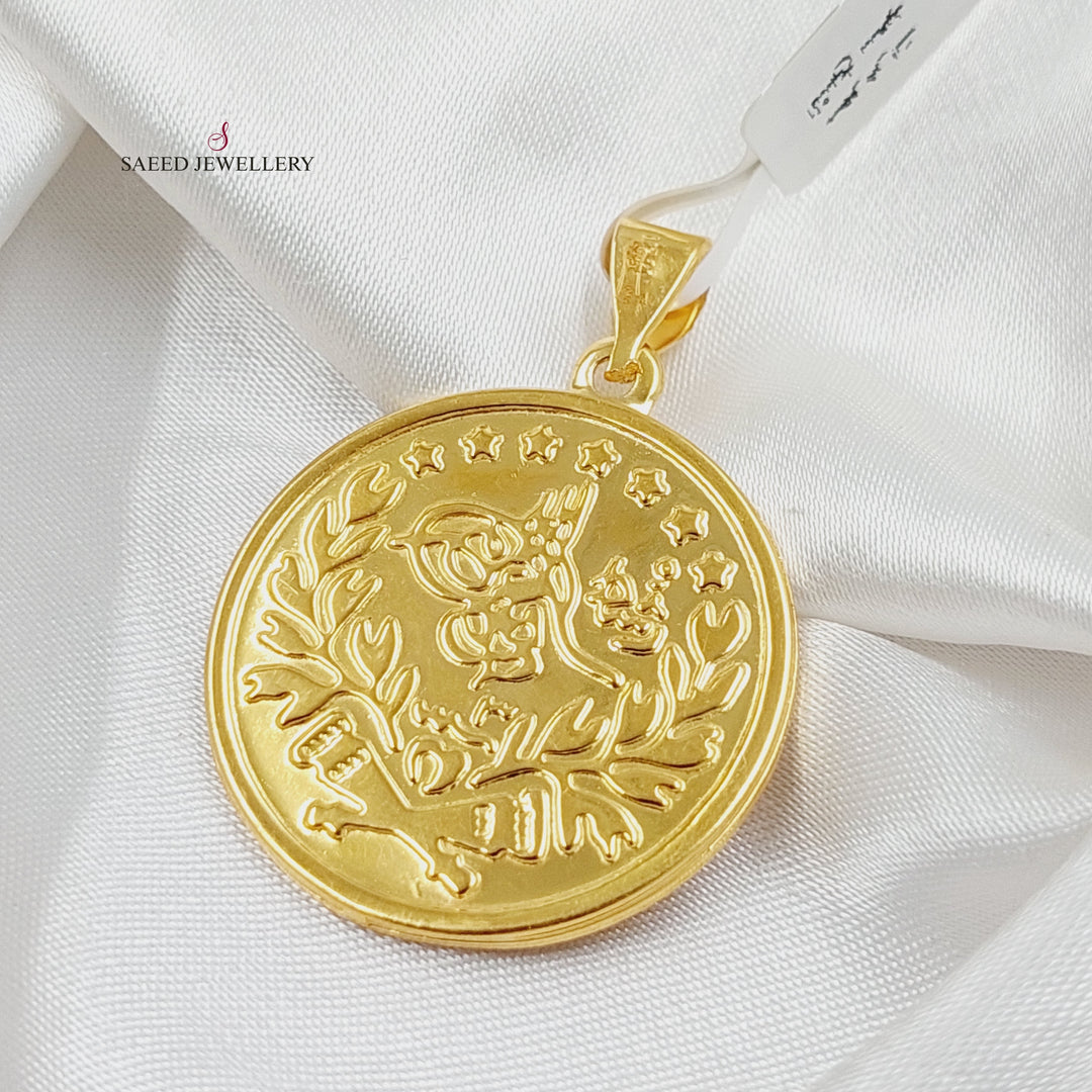 Print Rashadi Pendant  Made Of 21K Yellow Gold by Saeed Jewelry-29917
