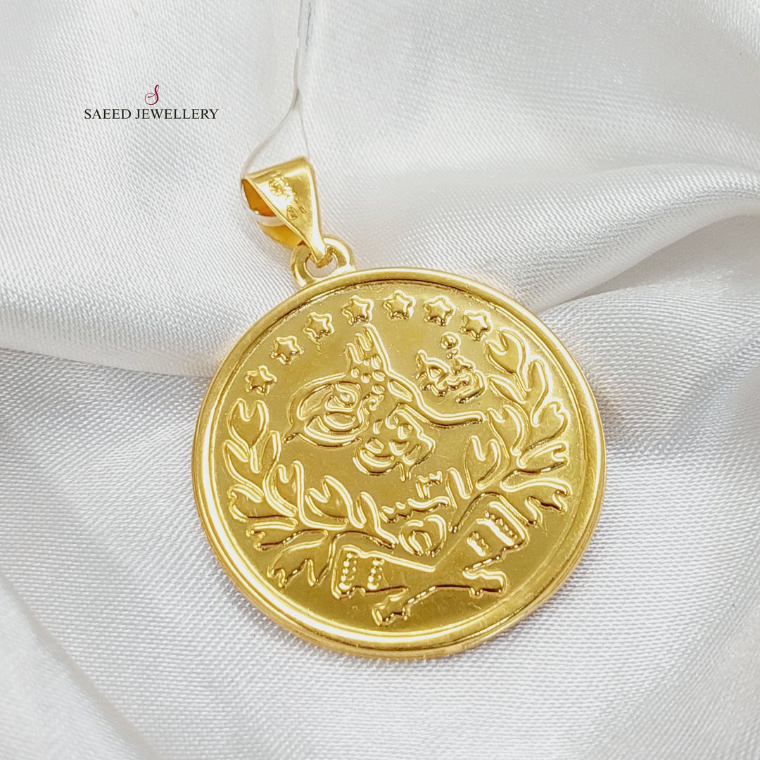 Print Rashadi Pendant  Made Of 21K Yellow Gold by Saeed Jewelry-29917