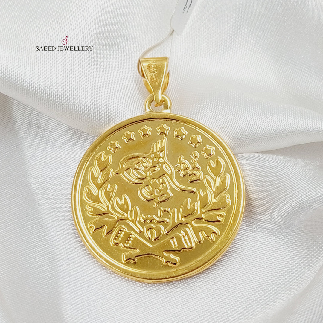 Print Rashadi Pendant  Made Of 21K Yellow Gold by Saeed Jewelry-29917
