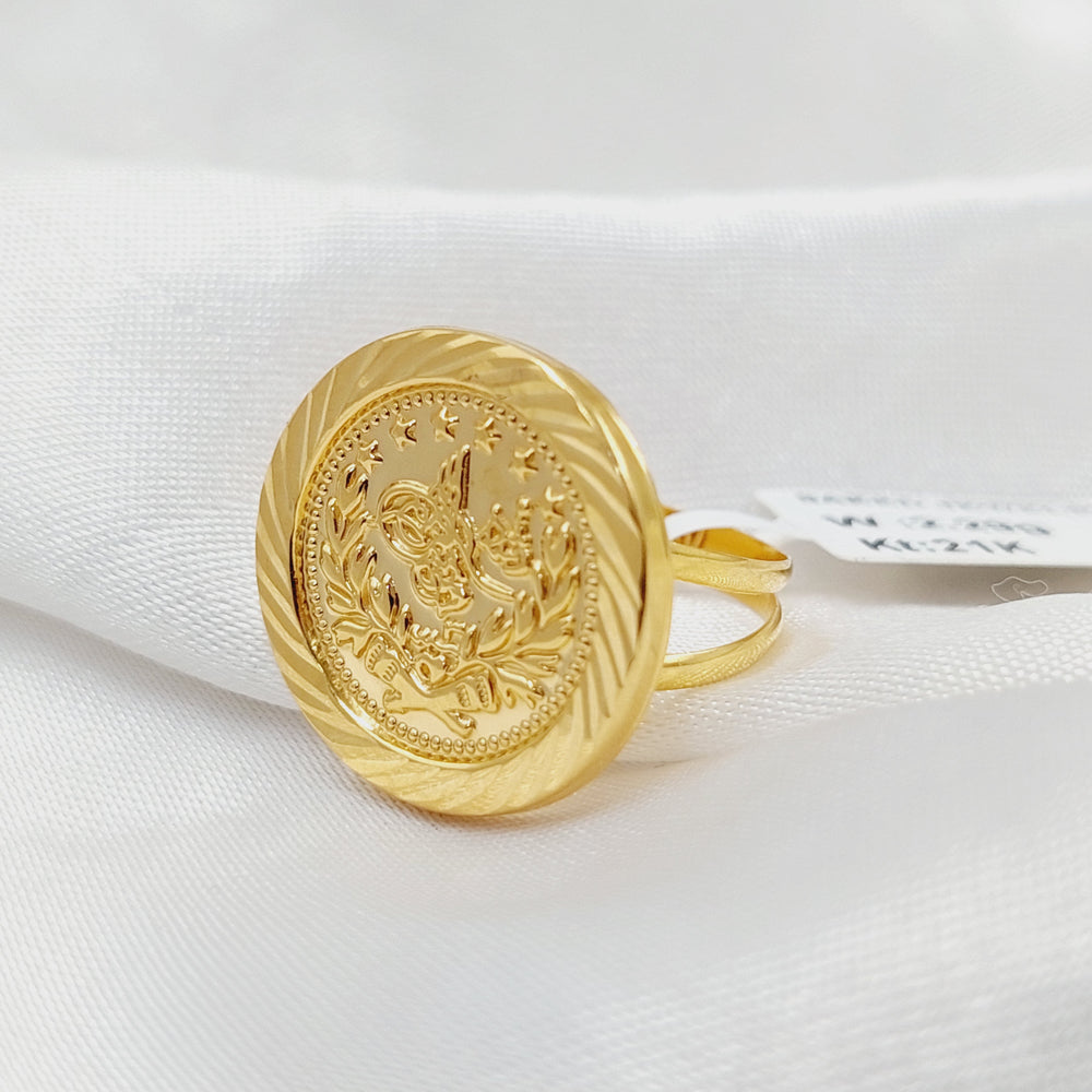 Print Rashadi Ring  Made of 21K Yellow Gold by Saeed Jewelry-31175
