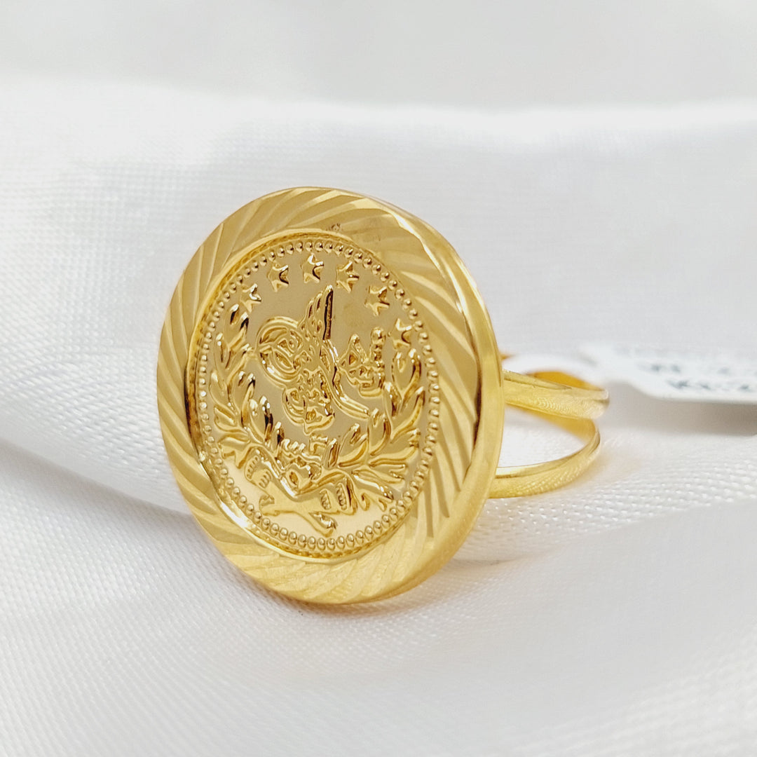 Print Rashadi Ring  Made of 21K Yellow Gold by Saeed Jewelry-31175