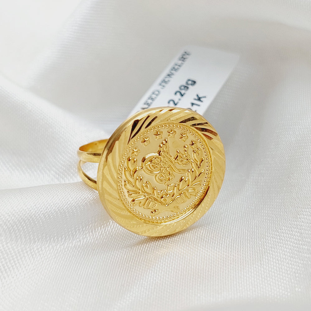 Print Rashadi Ring  Made of 21K Yellow Gold by Saeed Jewelry-31176