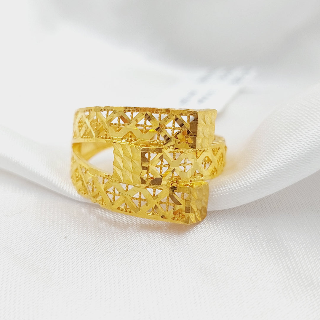 Pyramid Ring  Made Of 21K Yellow Gold by Saeed Jewelry-28788
