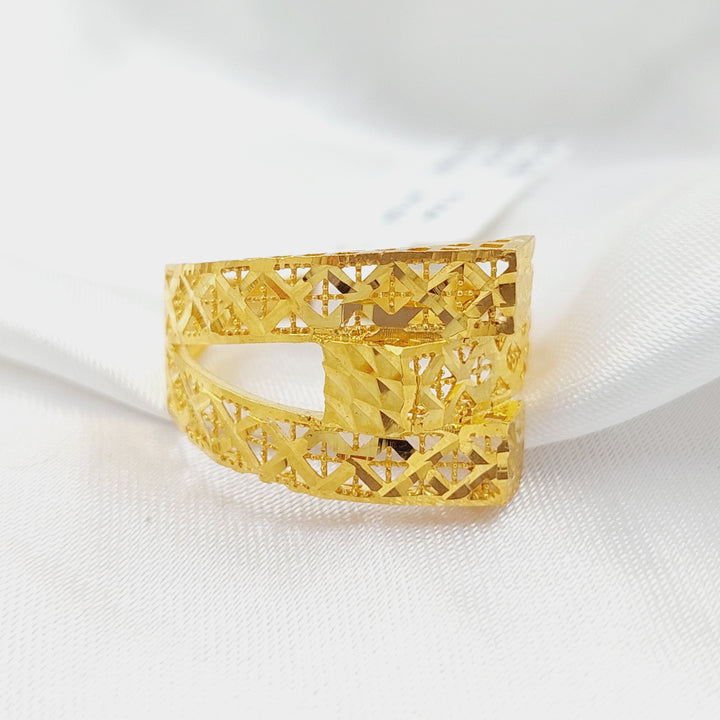 Pyramid Ring  Made Of 21K Yellow Gold by Saeed Jewelry-28788