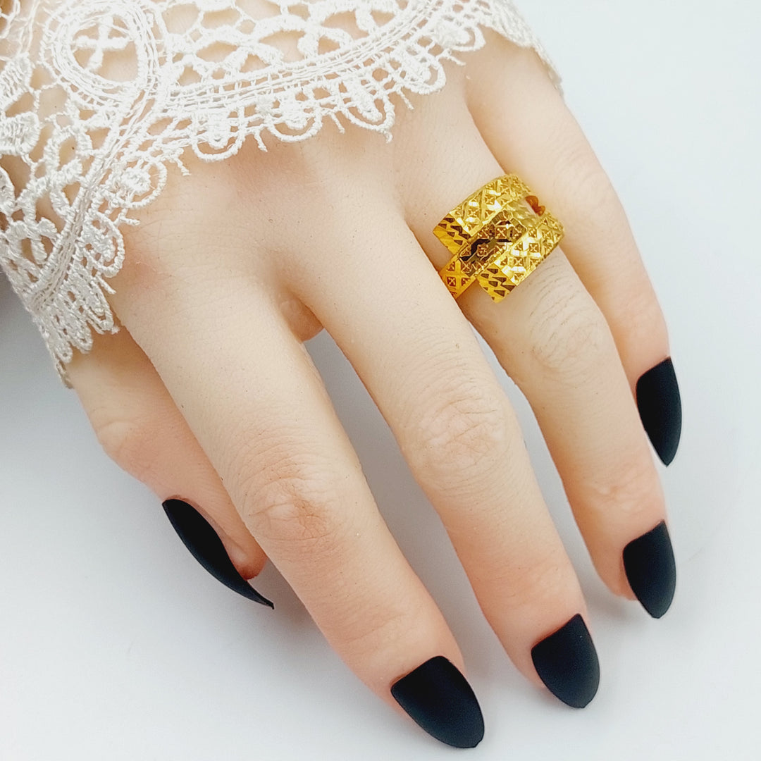 Pyramid Ring  Made Of 21K Yellow Gold by Saeed Jewelry-28788