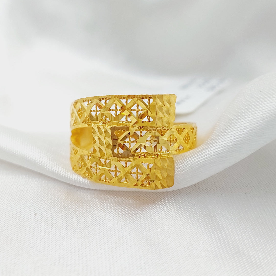 Pyramid Ring  Made Of 21K Yellow Gold by Saeed Jewelry-28788