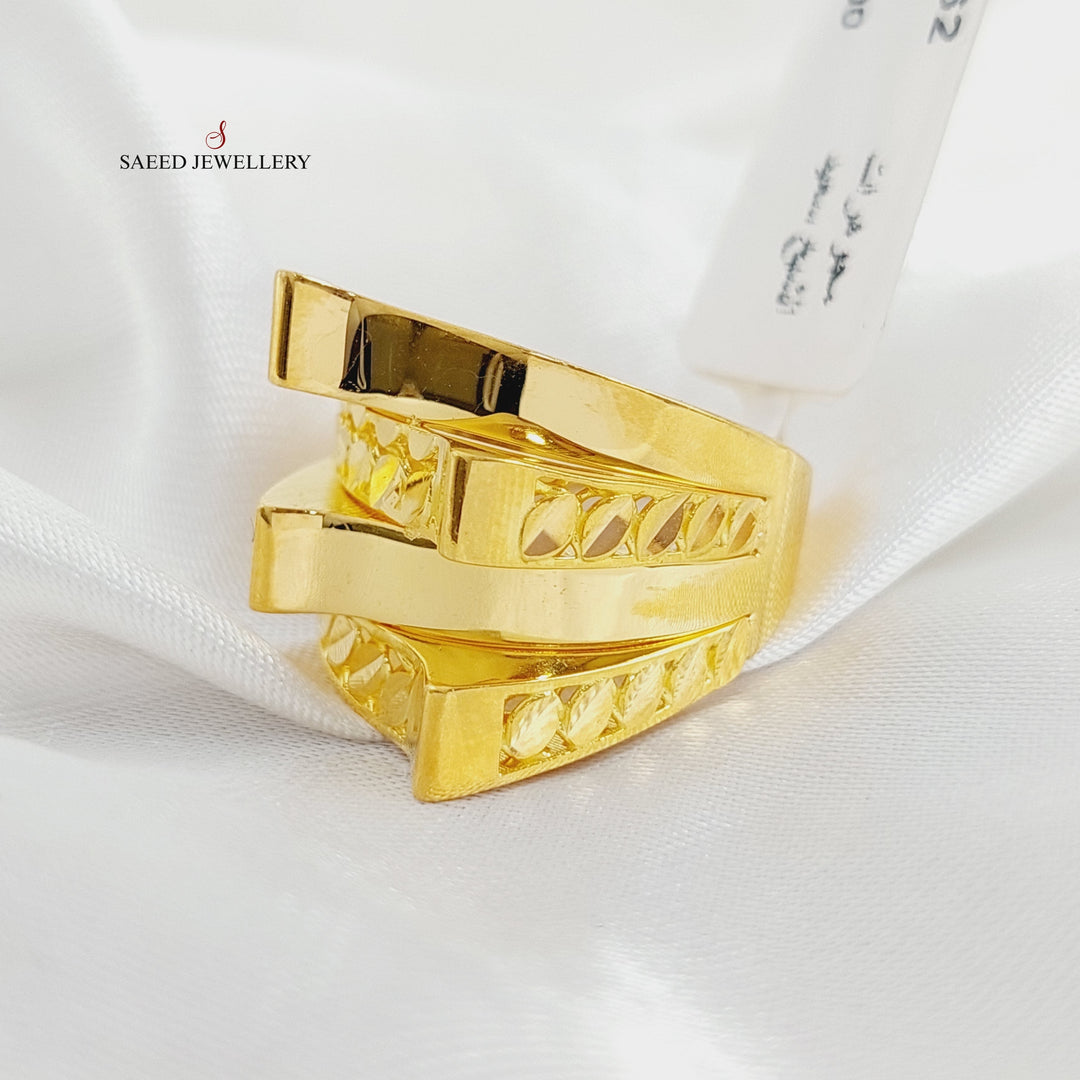 Pyramid Ring  Made Of 21K Yellow Gold by Saeed Jewelry-29064