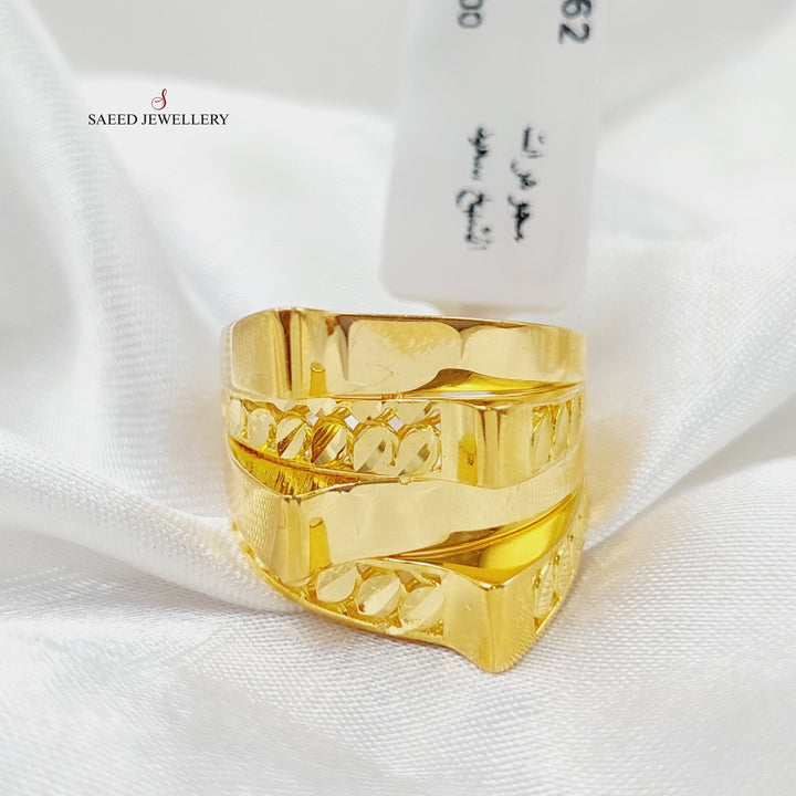 Pyramid Ring  Made Of 21K Yellow Gold by Saeed Jewelry-29064