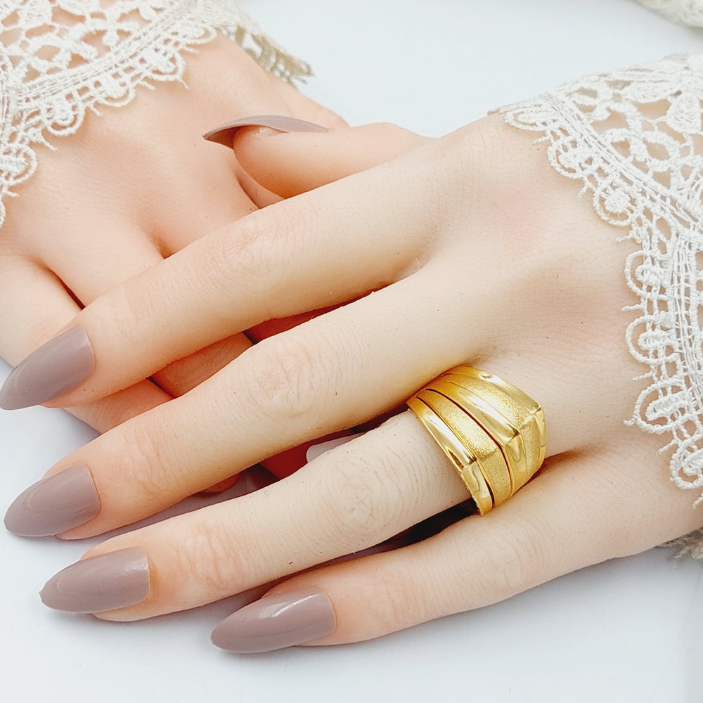 Pyramid Ring  Made Of 21K Yellow Gold by Saeed Jewelry-29837