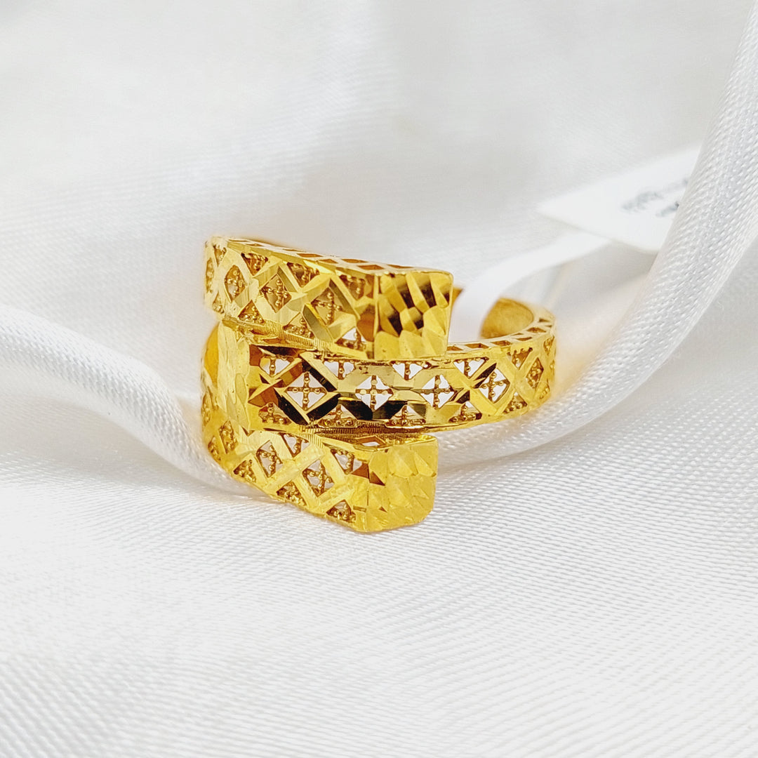 Pyramid Ring  Made Of 21K Yellow Gold by Saeed Jewelry-29840
