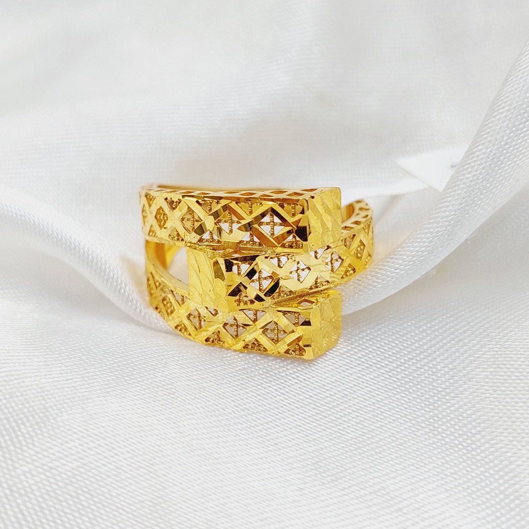Pyramid Ring  Made Of 21K Yellow Gold by Saeed Jewelry-29840