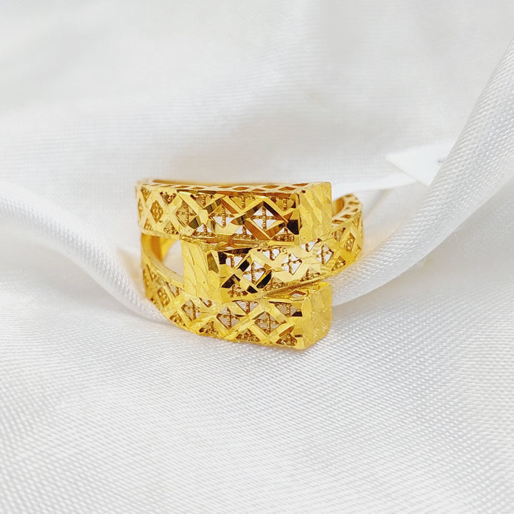 Pyramid Ring  Made Of 21K Yellow Gold by Saeed Jewelry-29840