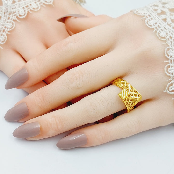 Pyramid Ring  Made Of 21K Yellow Gold by Saeed Jewelry-29841