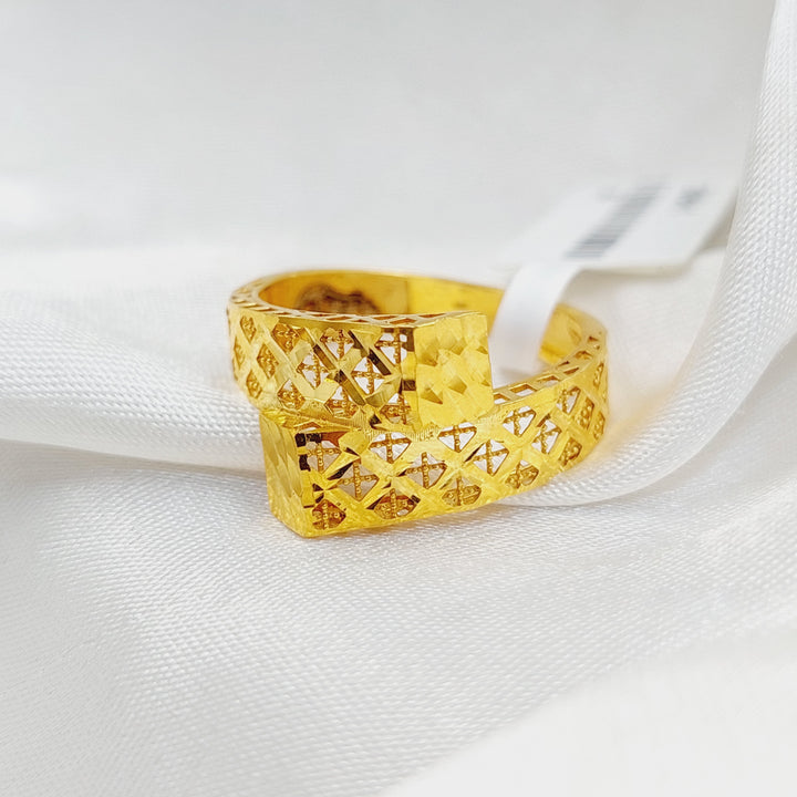 Pyramid Ring  Made Of 21K Yellow Gold by Saeed Jewelry-29841