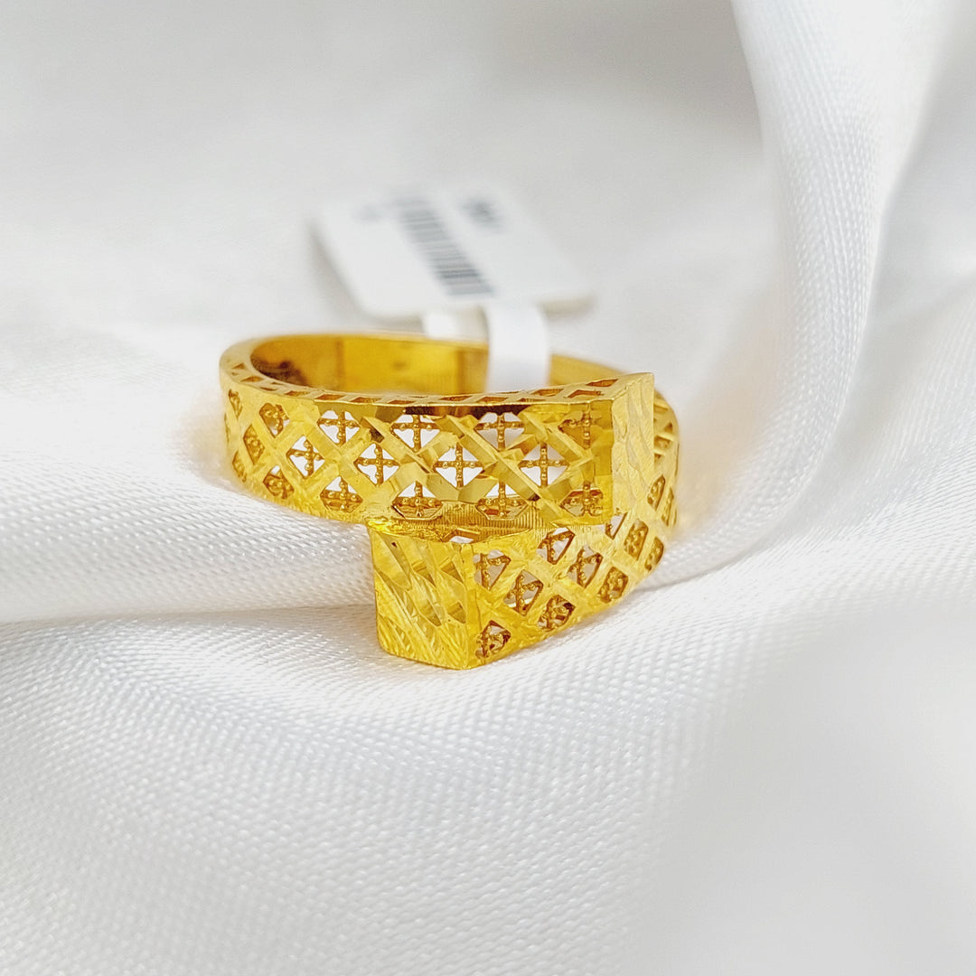 Pyramid Ring  Made Of 21K Yellow Gold by Saeed Jewelry-29841