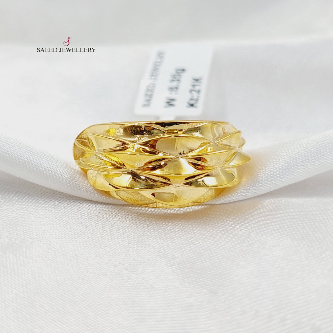 Pyramid Ring  Made of 21K Yellow Gold by Saeed Jewelry-30995