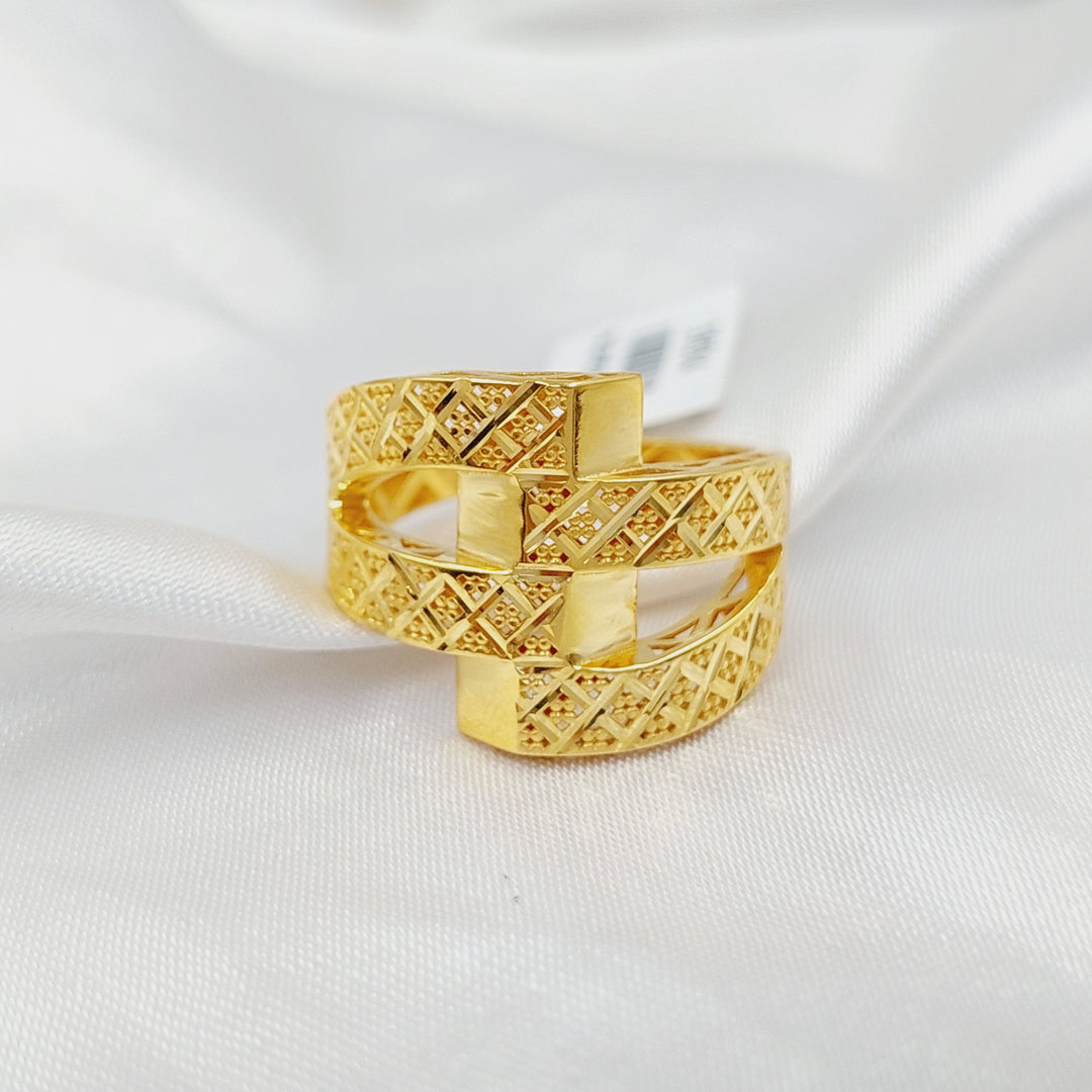 Pyramid Ring  Made of 21K Yellow Gold by Saeed Jewelry-31014