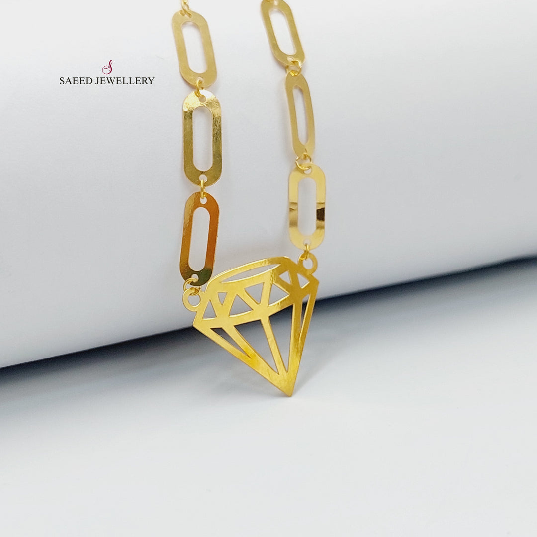   Queen Necklace  Made Of 18K Yellow Gold  <br>Bracelet Length: <strong> 19cm </strong> by Saeed Jewelry-29891